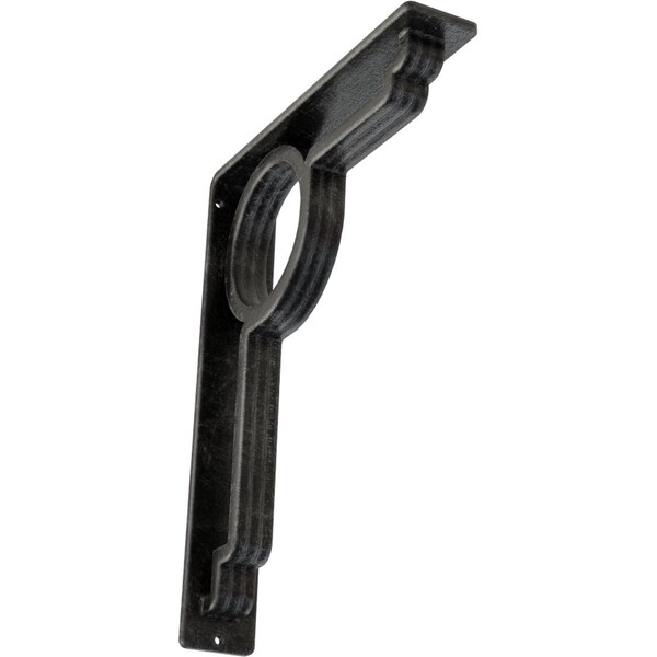 Ekena Millwork Maria Wrought Iron Bracket, (Triple center brace), Antiqued Silver 2"W x 10"D x 12"H BKTM02X10X12TMAASV - main